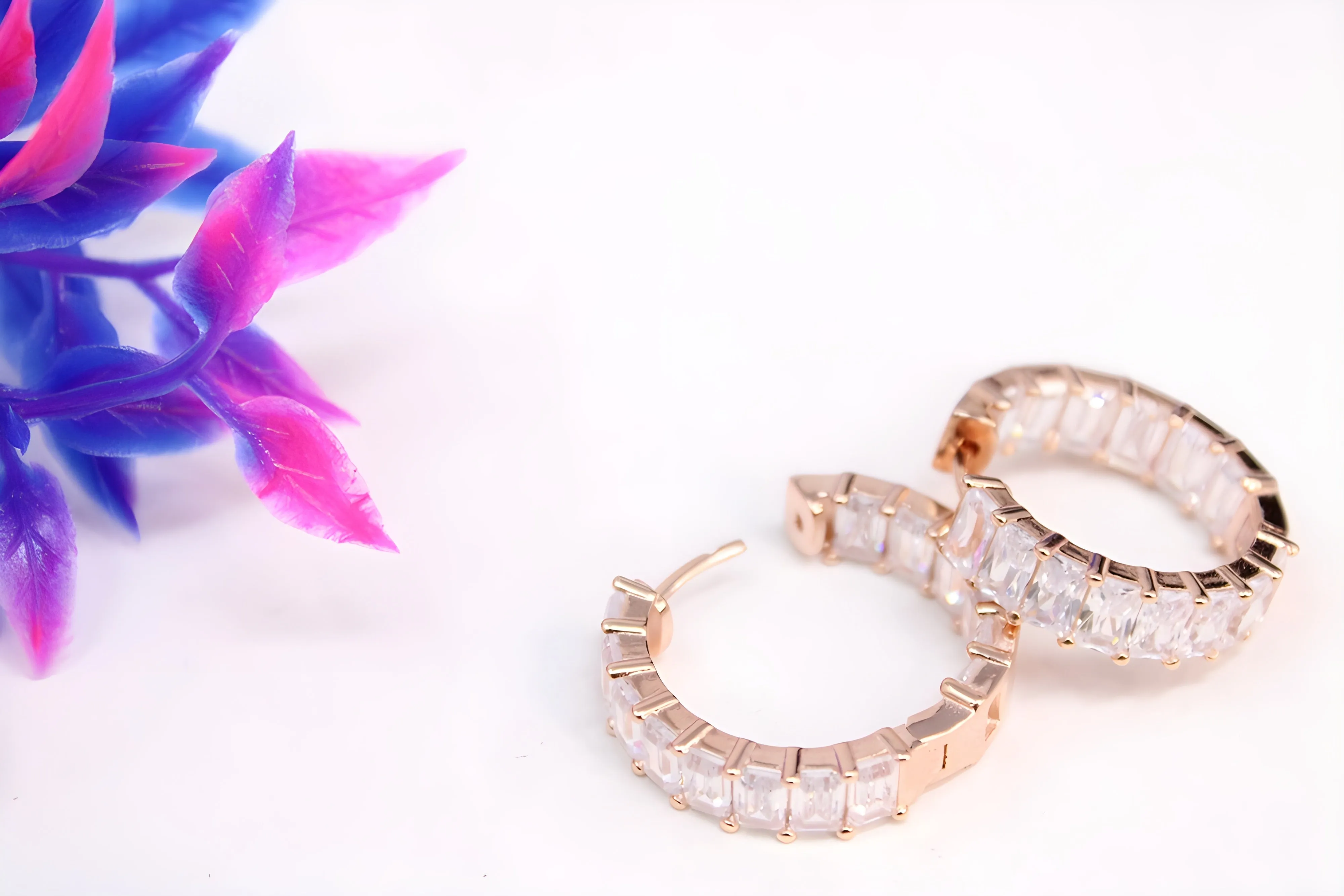 VeeLux Crystal Gold Radiance Earrings