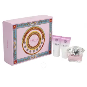 Versace Bright Crystal 3-piece Gift Set For Women, 50ml EDT   50ml 50ml body lotion