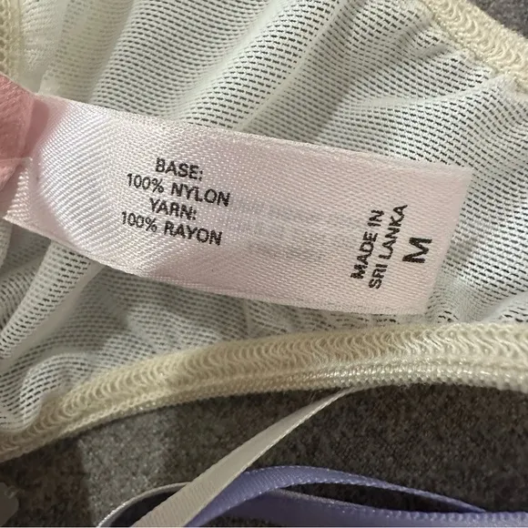 Victoria’s Secret Y2K Floral Lace Thong with Ribbon Ties