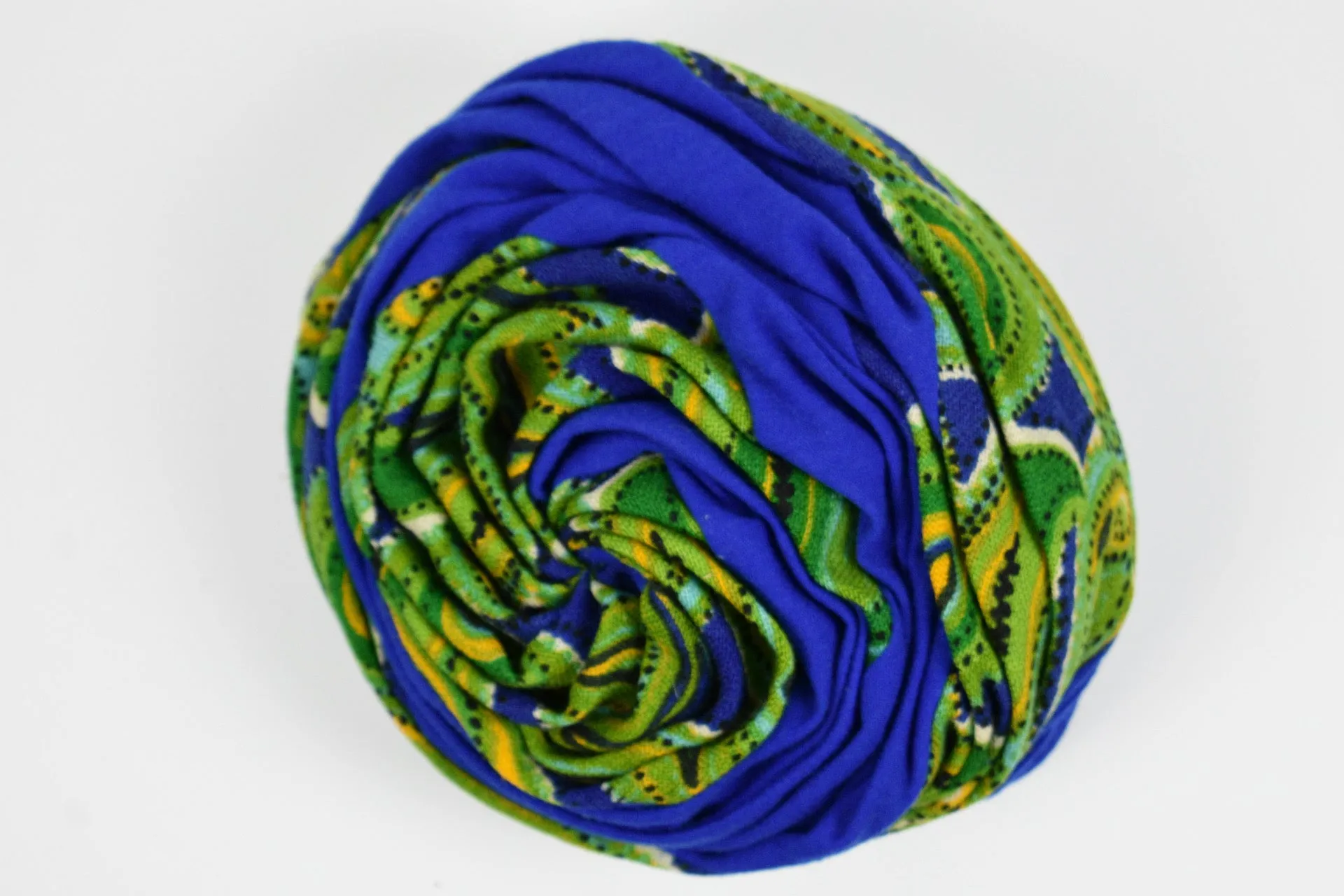 Vintage 1960s Christian Dior Blue Green  Turban Hat