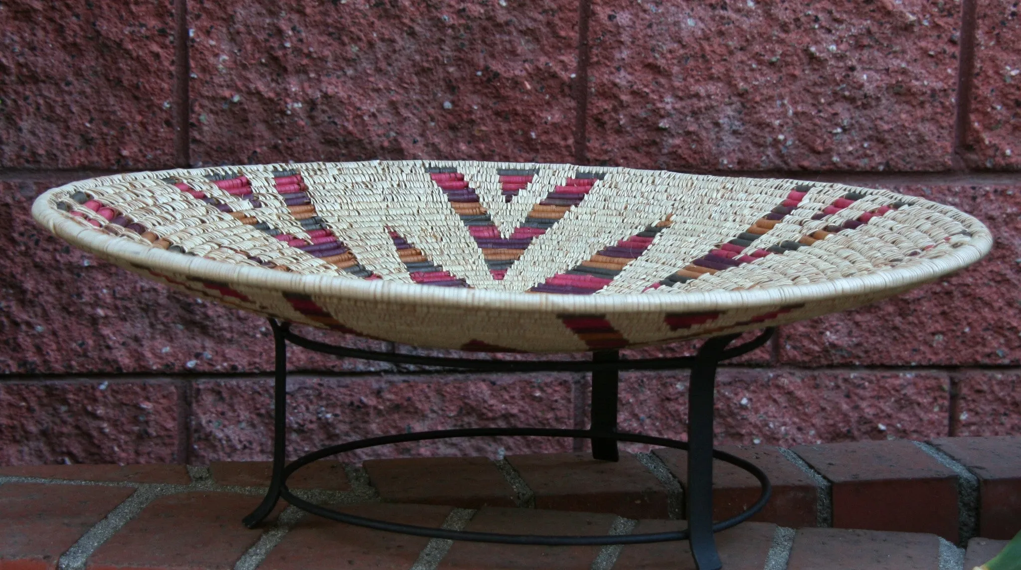 Vintage African Zulu Open Isiquabetho Basket 79"  X 25"D