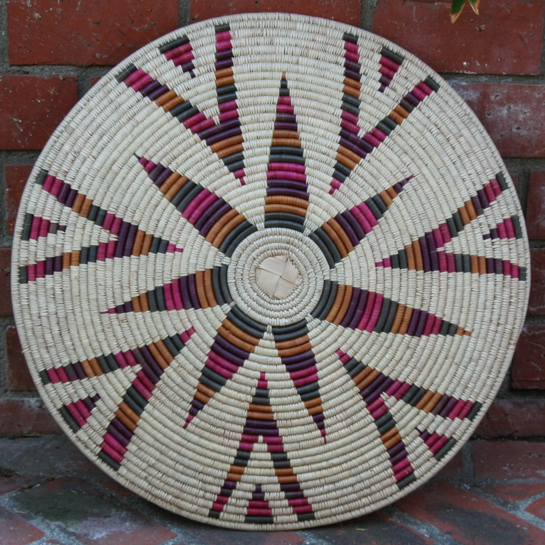 Vintage African Zulu Open Isiquabetho Basket 79"  X 25"D