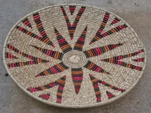 Vintage African Zulu Open Isiquabetho Basket 79"  X 25"D