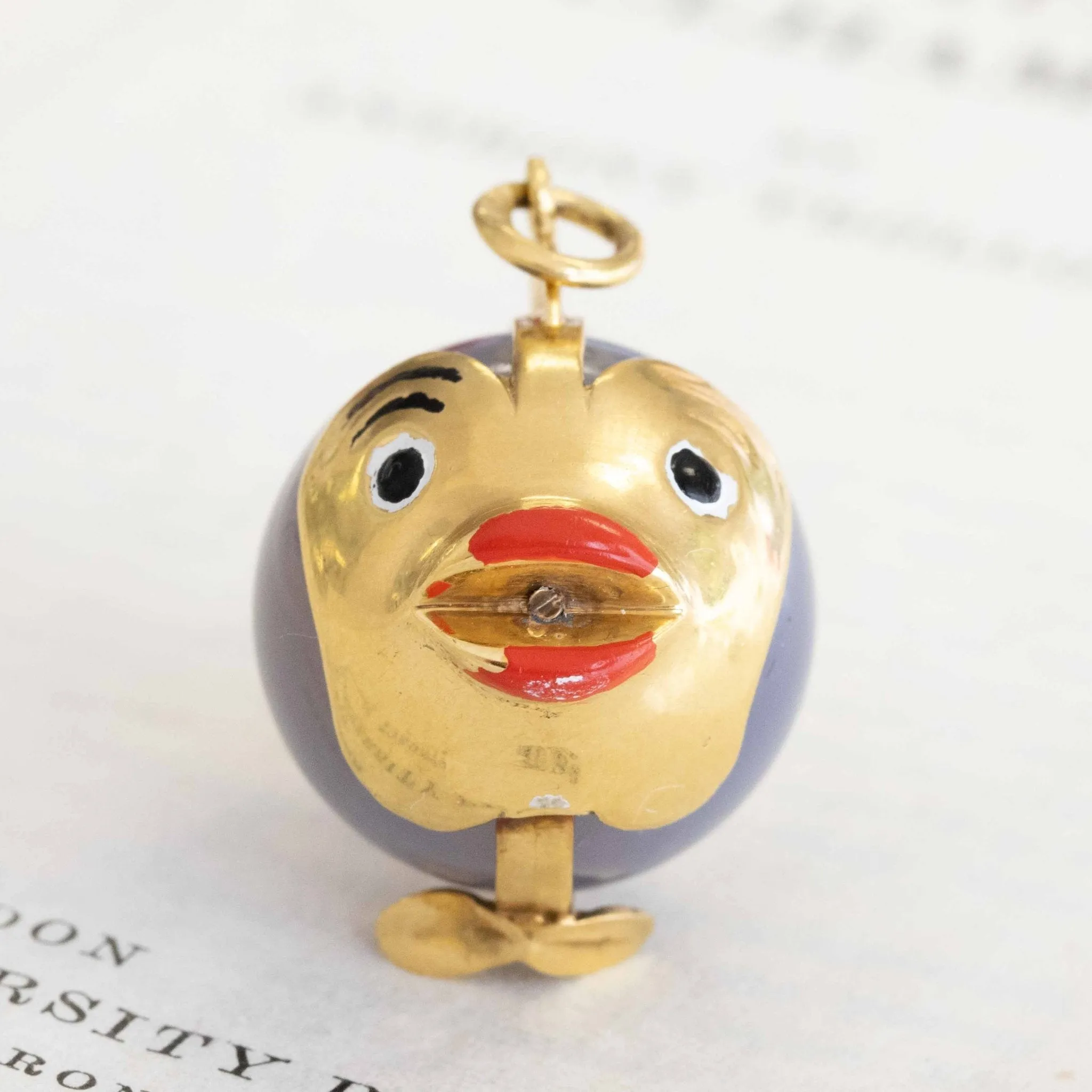 Vintage Chalcedony Fish Charm/Pendant