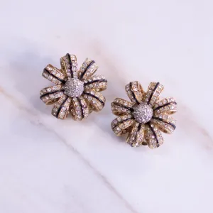 Vintage Ciner Rhinestone Bow Earrings