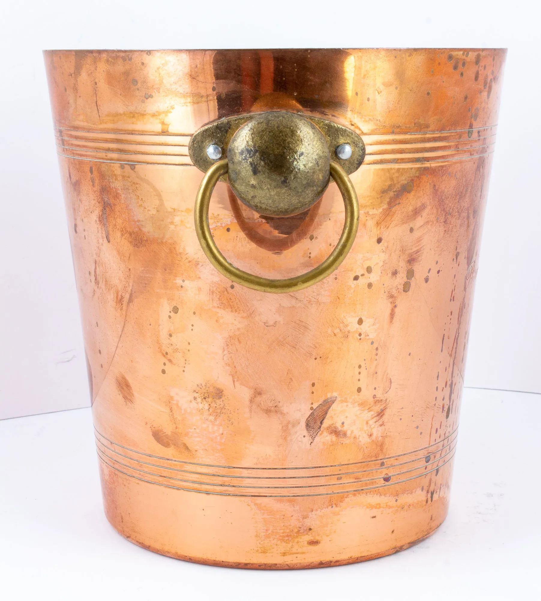 Vintage French Copper Ice Bucket