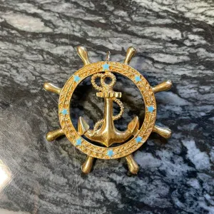 Vintage Italian 18k Nautical Pendant