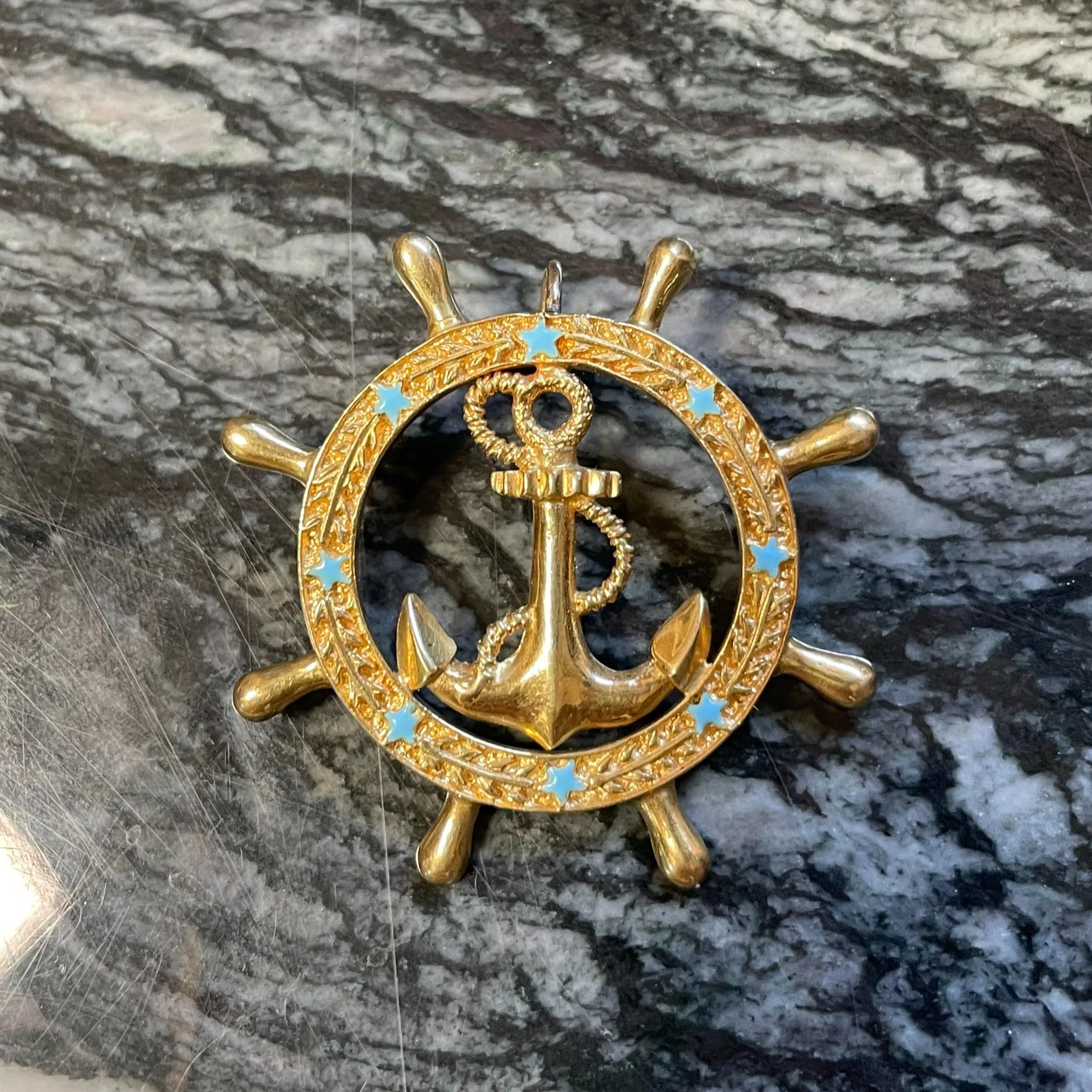Vintage Italian 18k Nautical Pendant