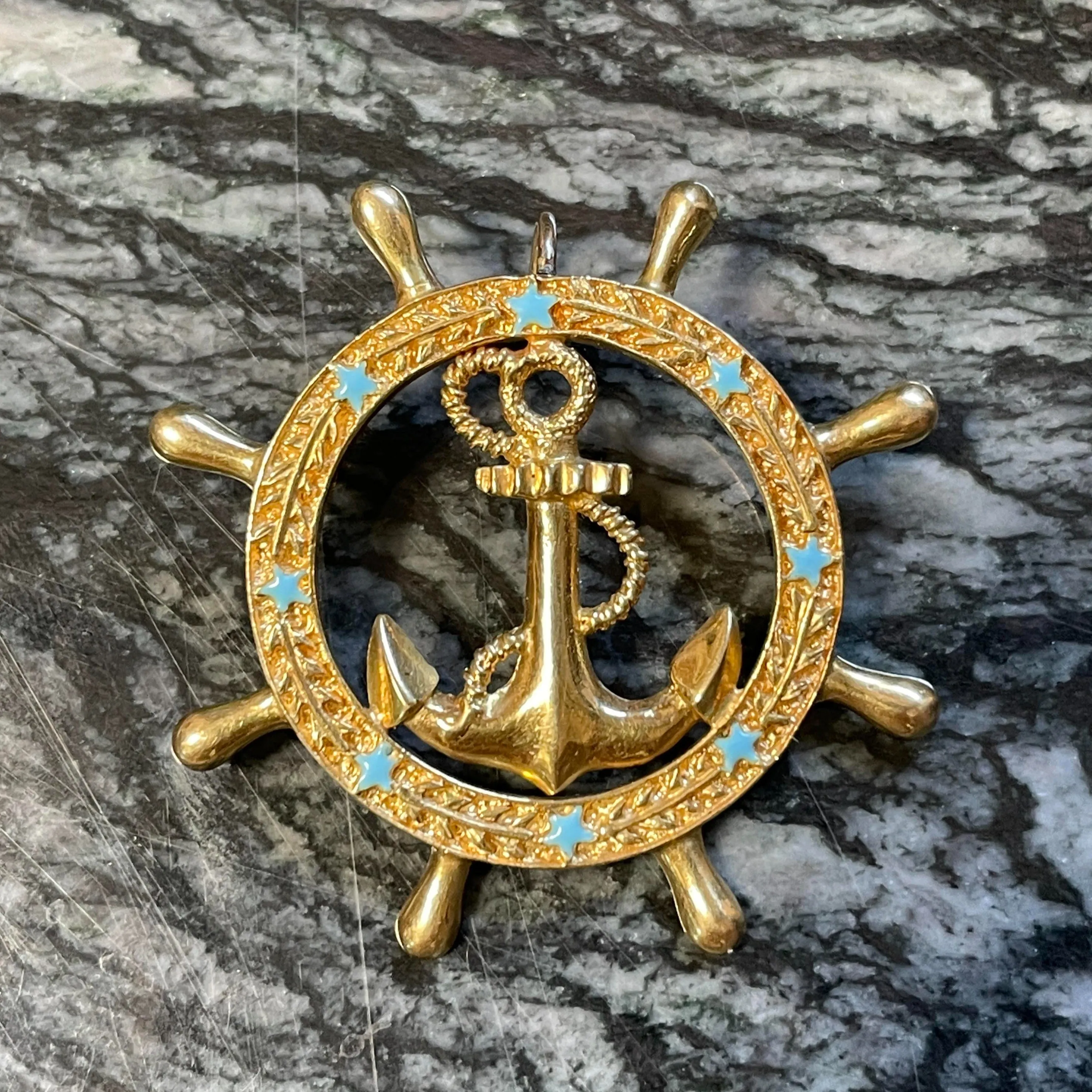 Vintage Italian 18k Nautical Pendant