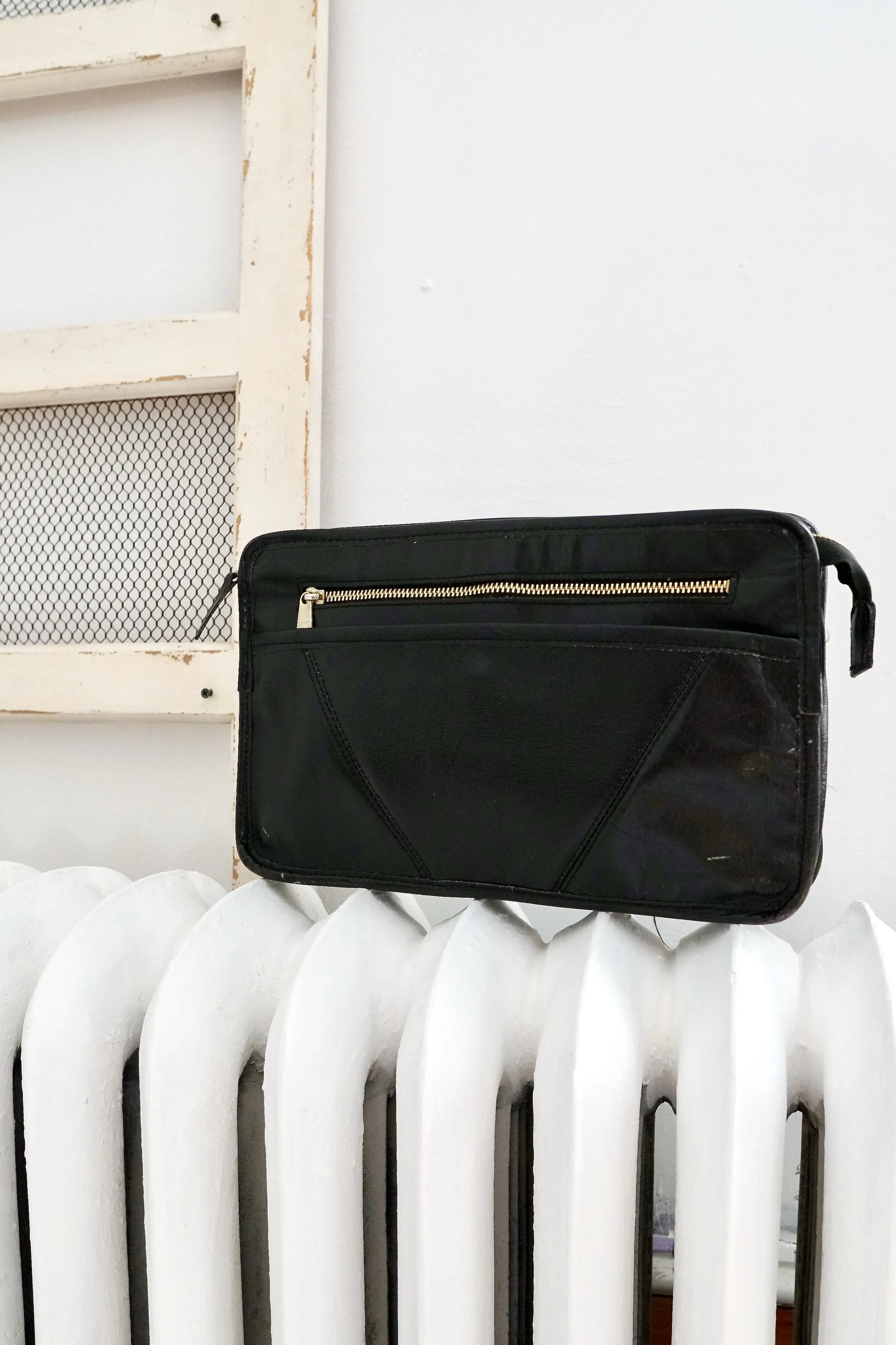 Vintage Minimalist Leather Clutch