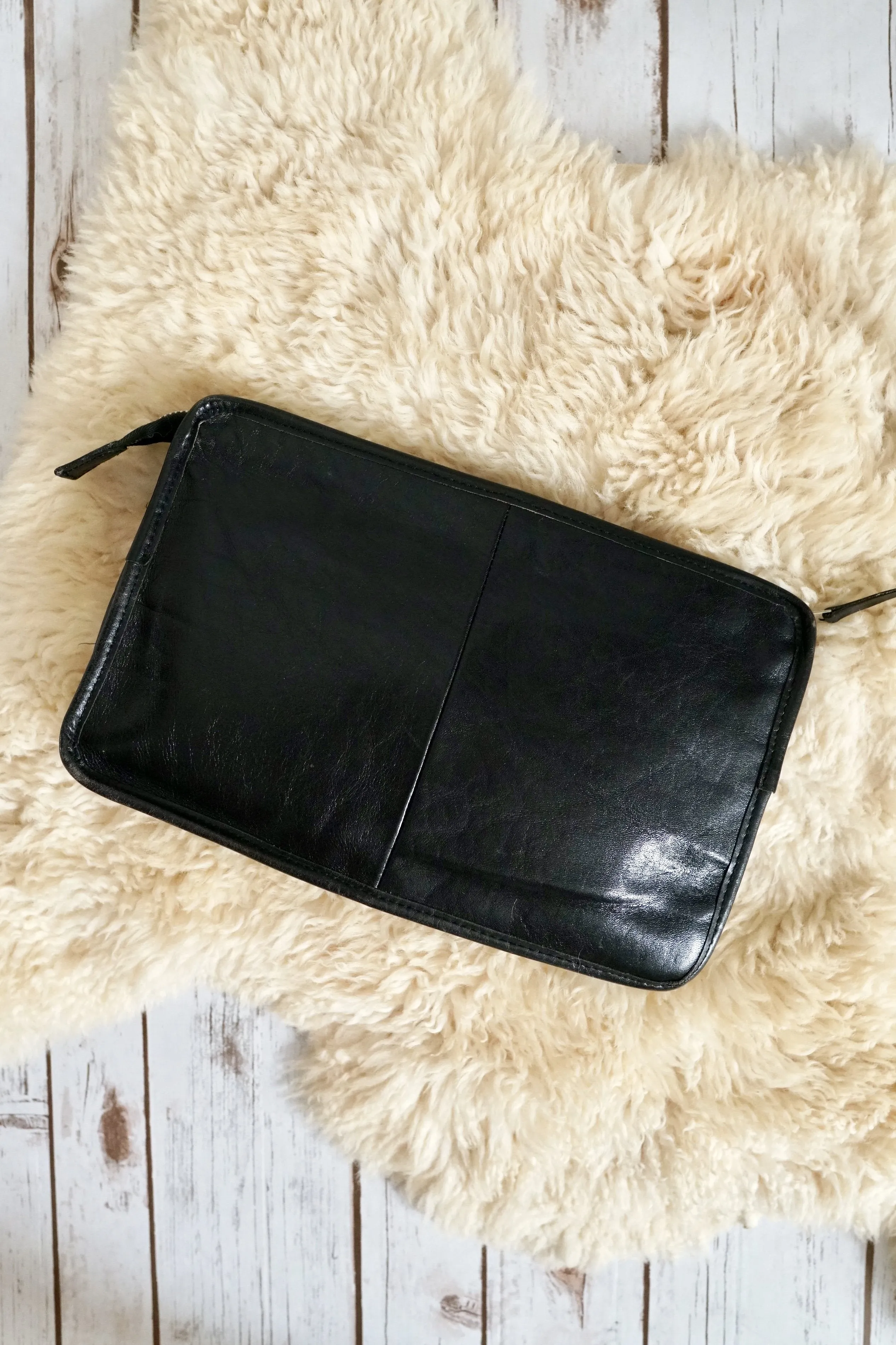 Vintage Minimalist Leather Clutch