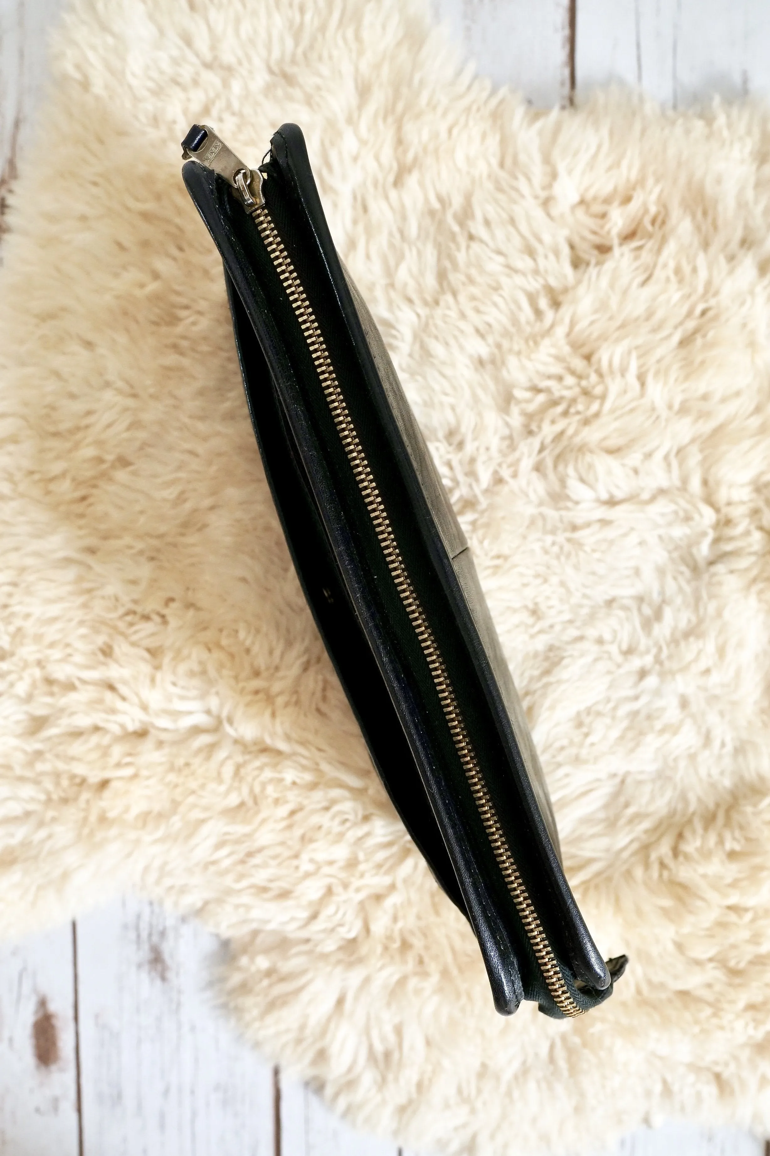 Vintage Minimalist Leather Clutch