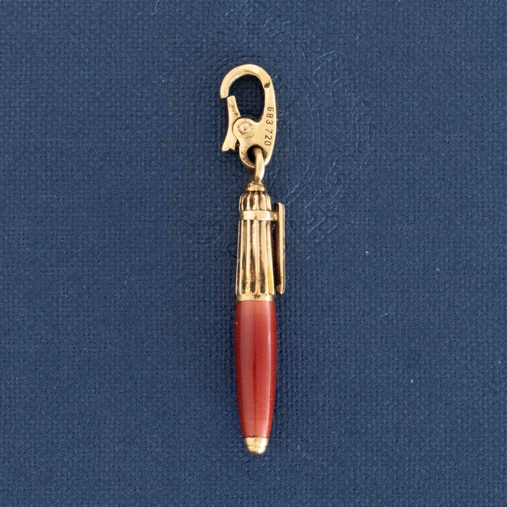 Vintage Red Enamel Pen Charm, by Cartier