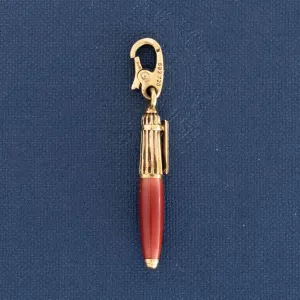 Vintage Red Enamel Pen Charm, by Cartier