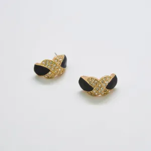 Vintage Roman Pave Earrings