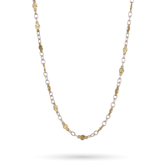 Wayfinder Chain - Sterling Silver & Brass - 32 Inch