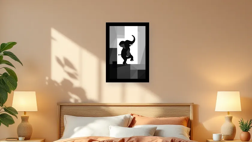 Whimsical Elephant Dance Wall Art Poster