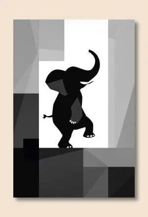 Whimsical Elephant Dance Wall Art Poster
