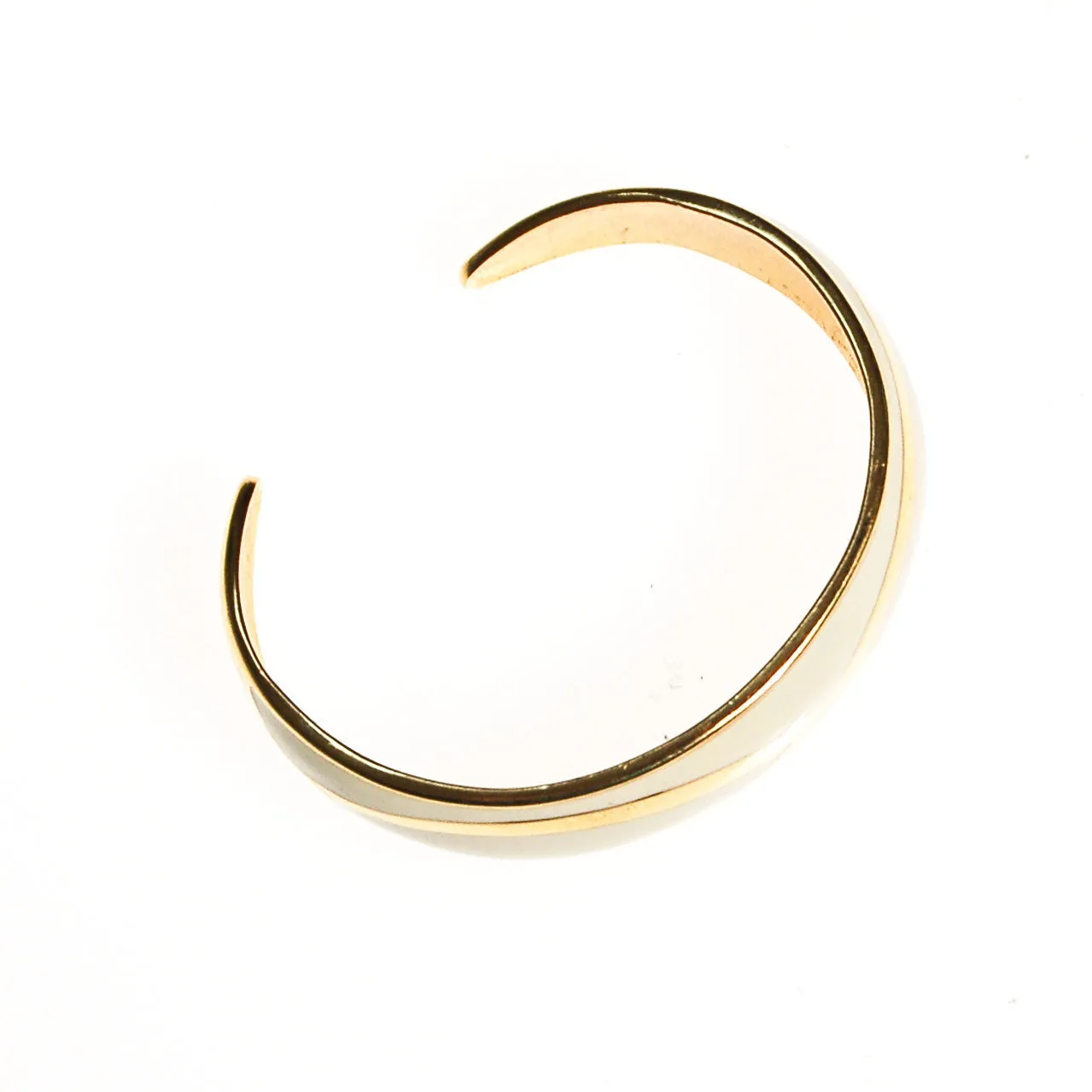 White and Gold Cuff Bracelet