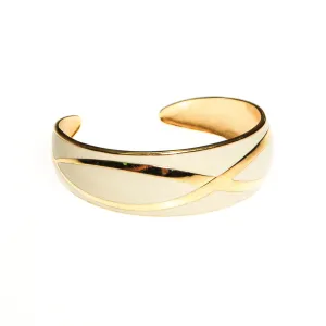 White and Gold Cuff Bracelet