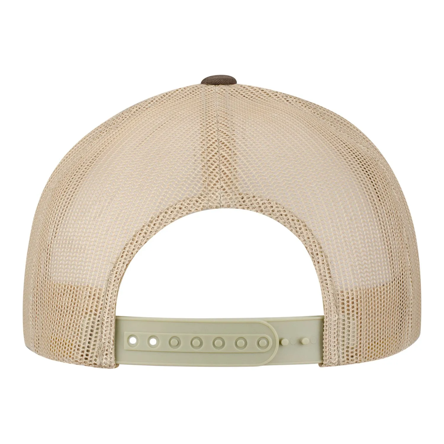 Wing Wheel Flag Leather Patch Hat Brown and Khaki