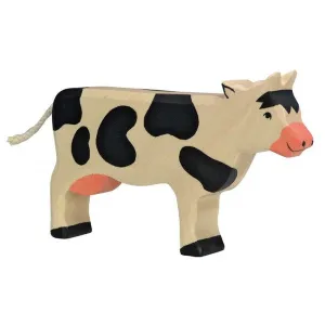 Wooden Toys Cow, Standing, Black
