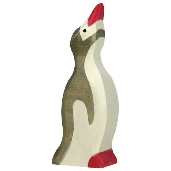 Wooden Toys - Penguin, Small, Head Raised