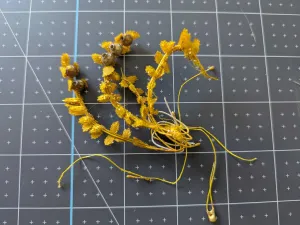 Yellow Floral Embellishment with Stamens